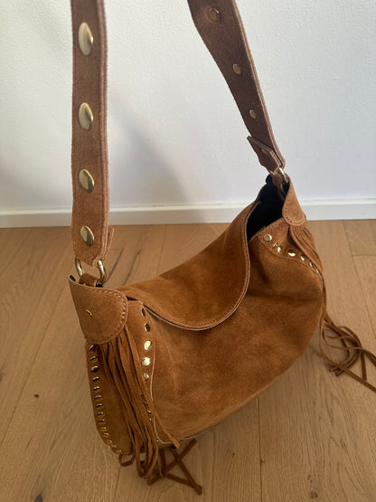 DAXY- maxi/ borsa a spalla camoscio