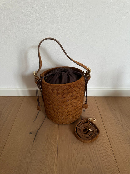 BARBARA- secchiello suede intrecciato
