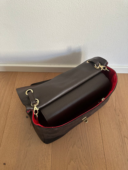 ANNABEL medium camoscio- borsa a spalla