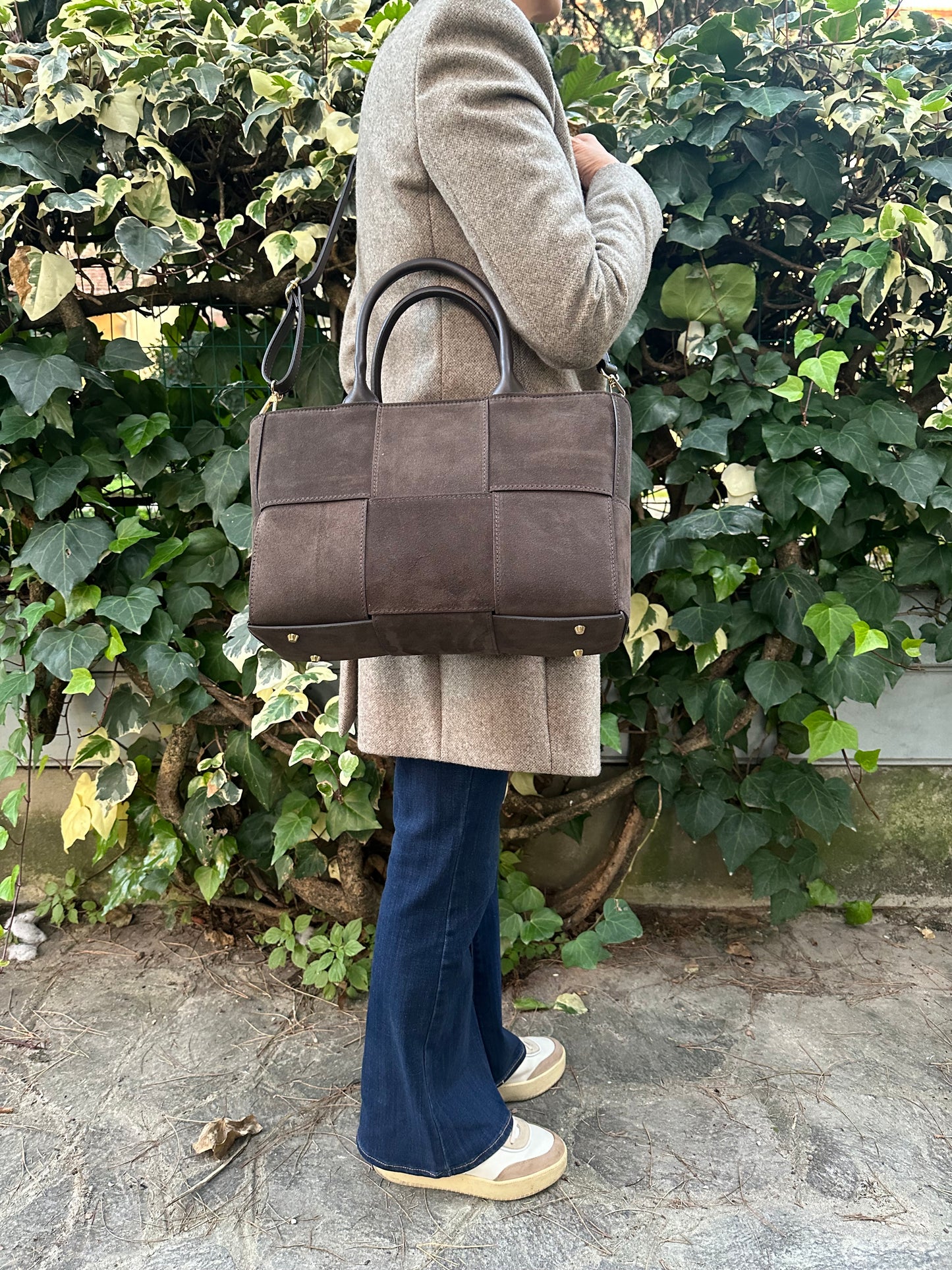 AMANDA suede large- tote bag