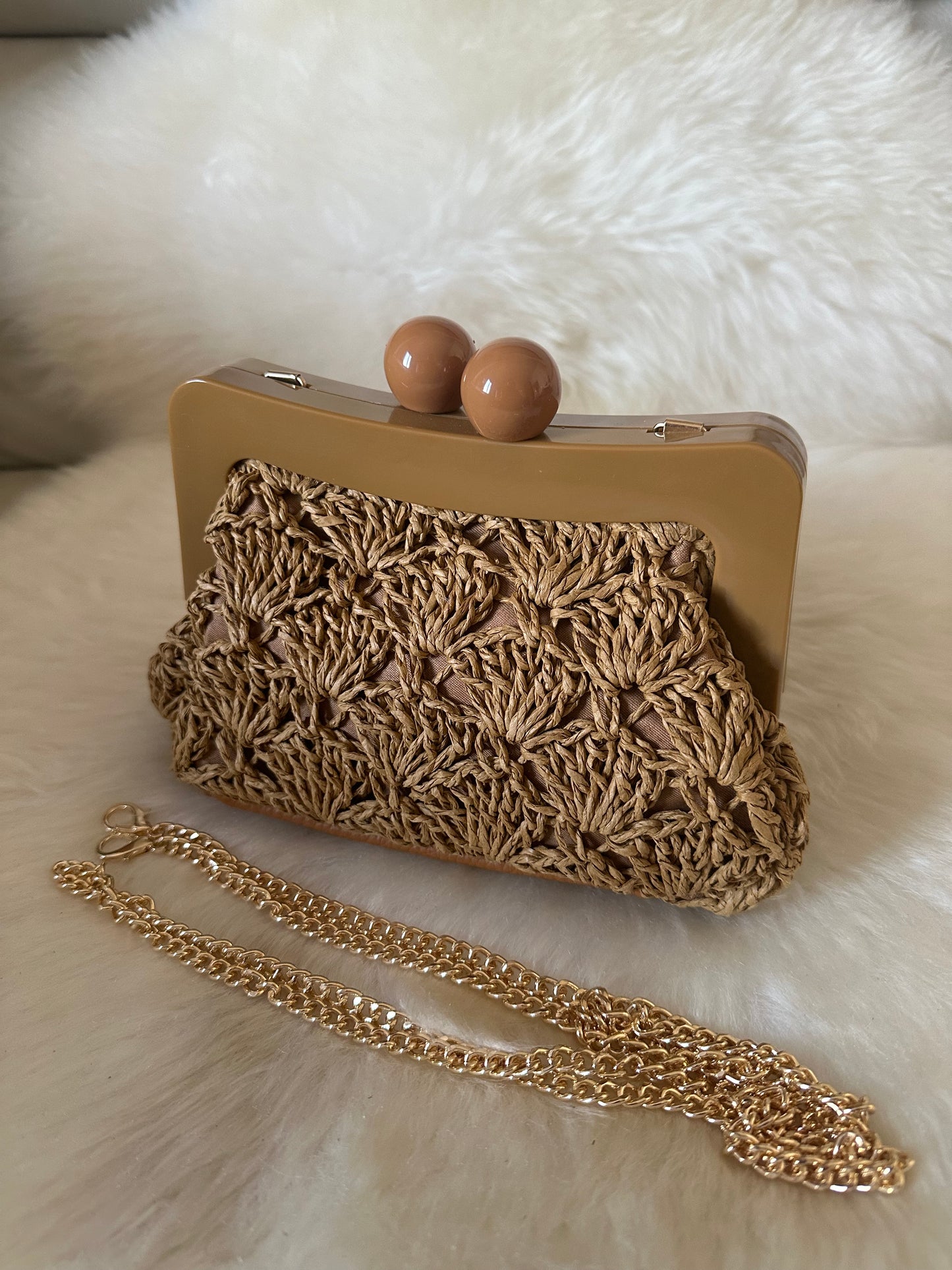 Small Raffia Clutch