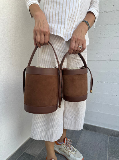 HELENA- suede bucket