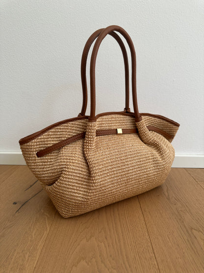 CORINNE LARGE- borsa a spalla rafia