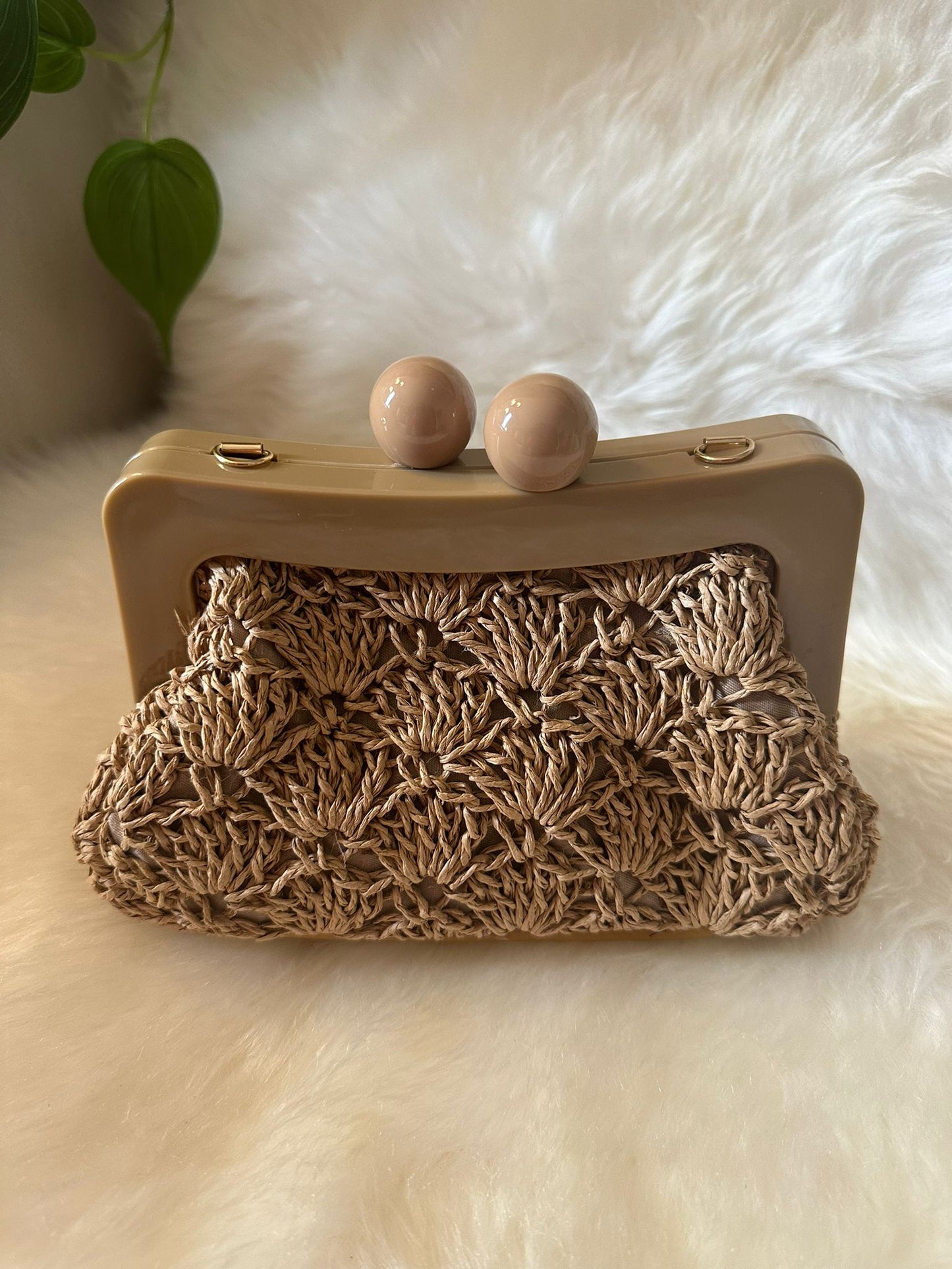 Small Raffia Clutch