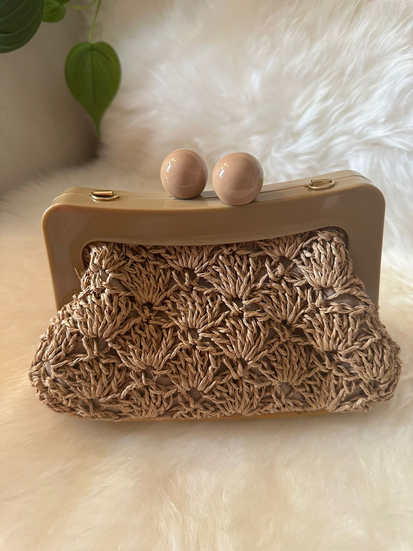 Small Raffia Clutch