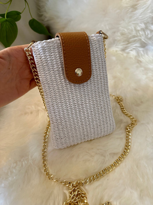 Raffia Cell Phone Holder