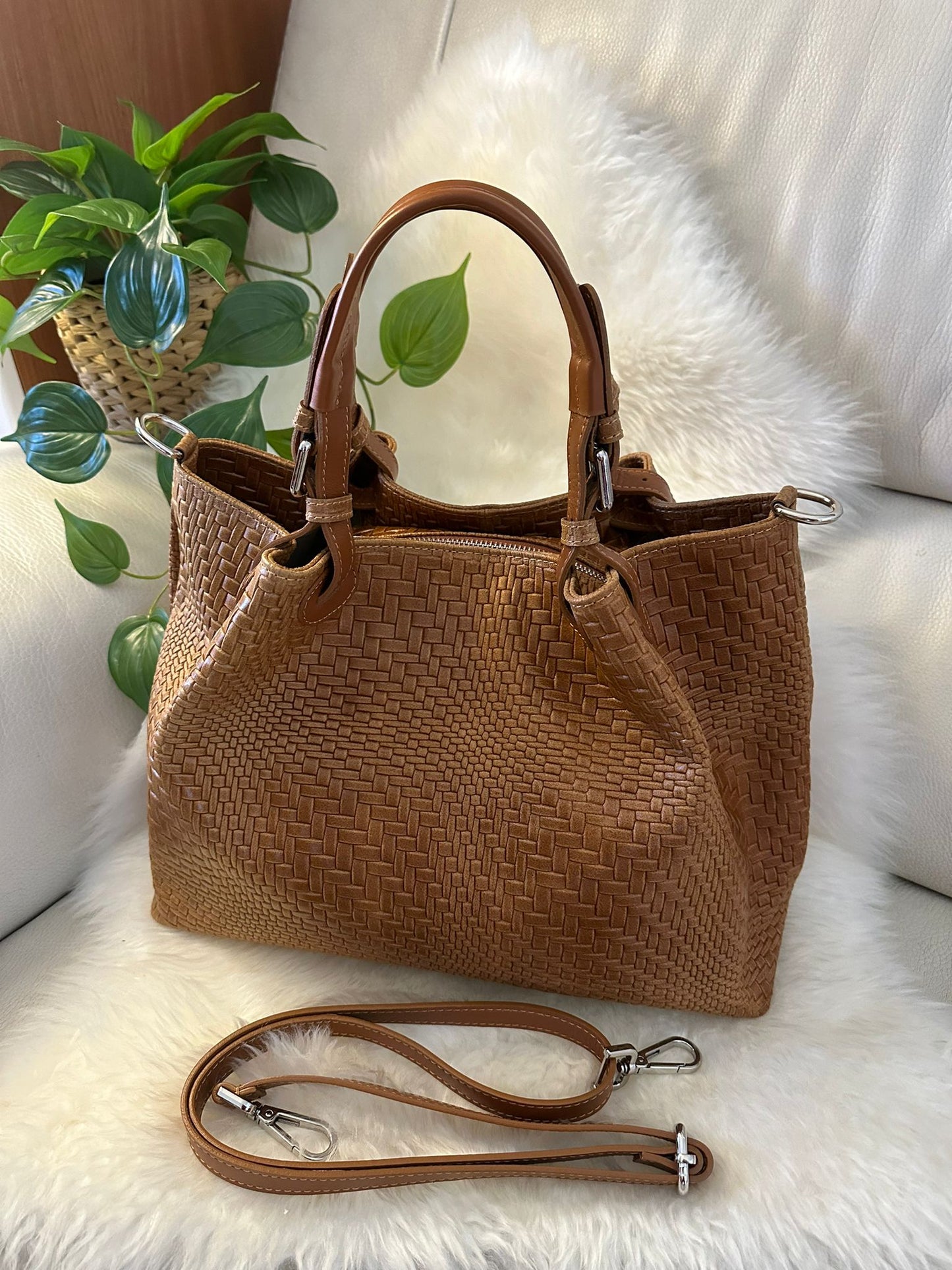 MAXI BORSA INTRECCIATA