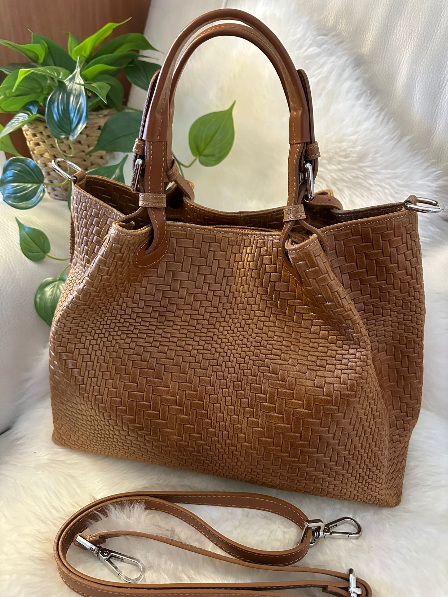 MAXI BORSA INTRECCIATA