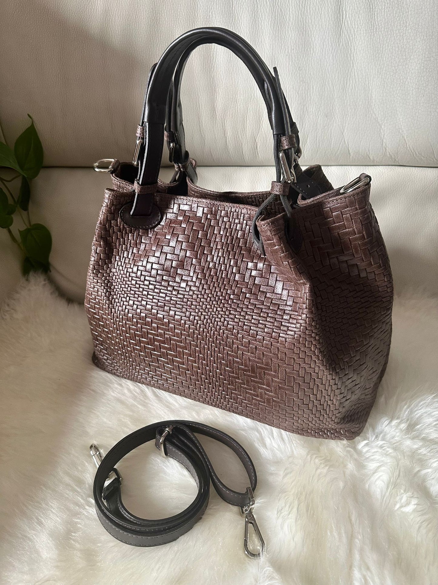 MAXI BORSA INTRECCIATA